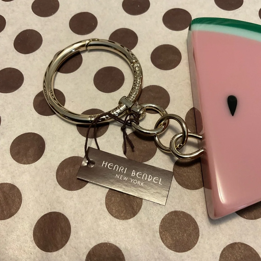 NWT Henri Bendel Watermelon Key Ring Purse Charm - Picture 2 of 8